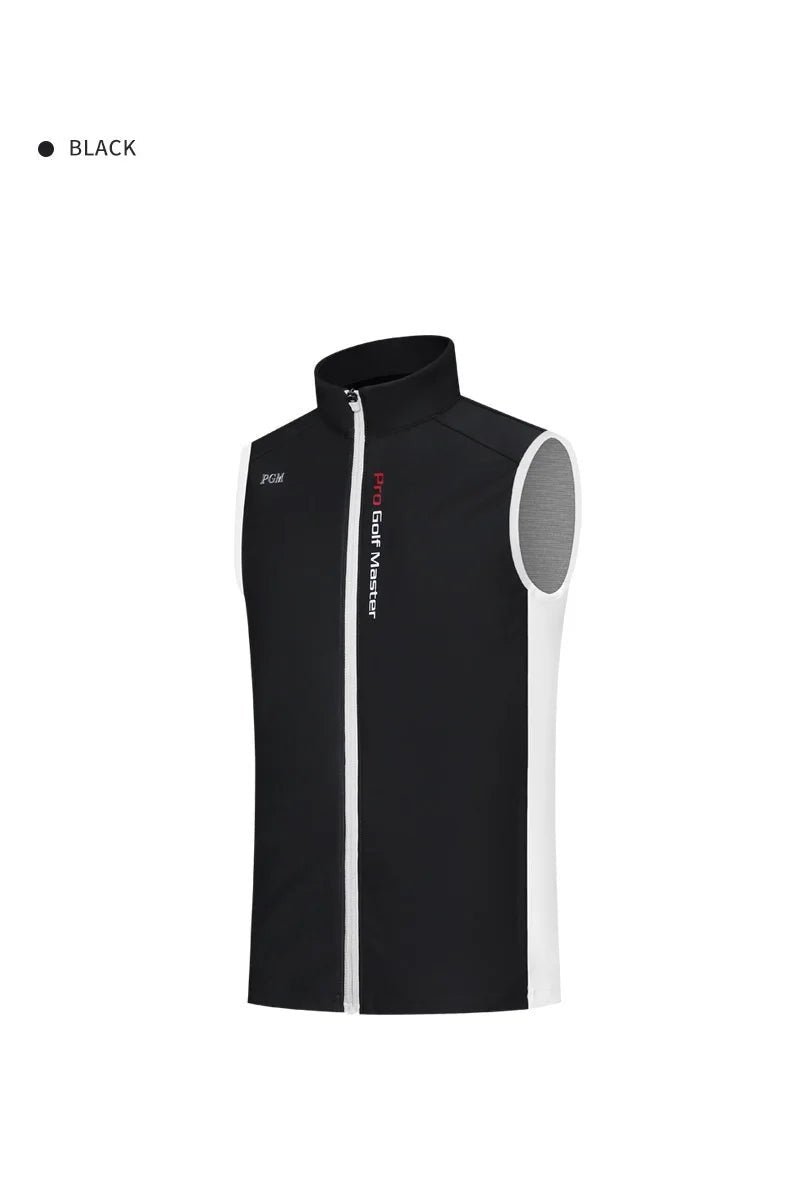 PGM Boys Sleeveless Windproof Full Zipper Vest *