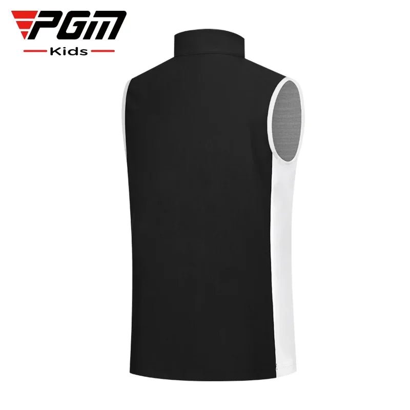 PGM Boys Sleeveless Windproof Full Zipper Vest *
