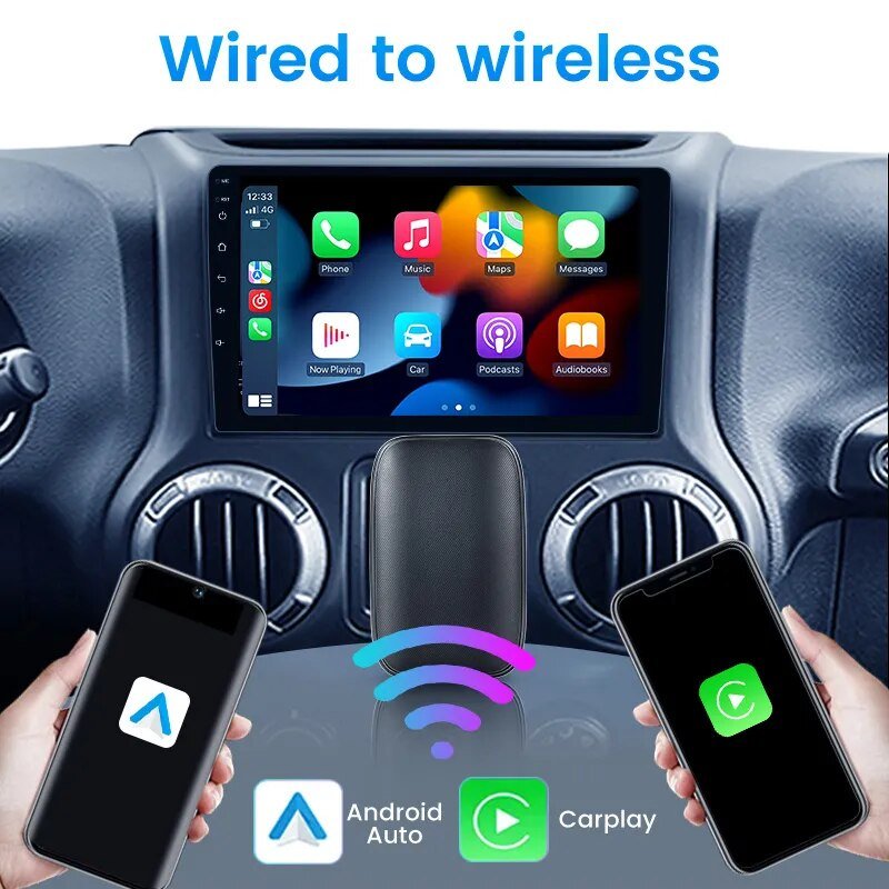 Car Play AI Box Adapter For VW Ford Toyota Hyundai KIA Wireless Carplay Android Auto Built-in Netflix YouTube Android 8.1 System