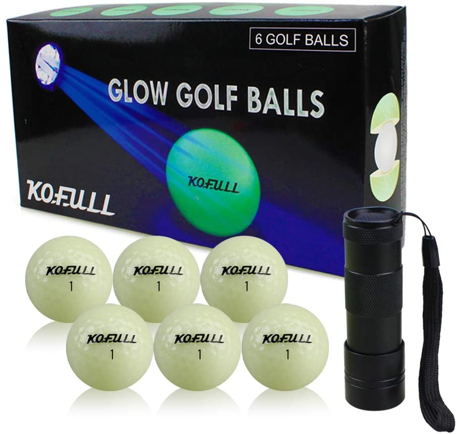 Fluorescent ball for practicing golf at night course*