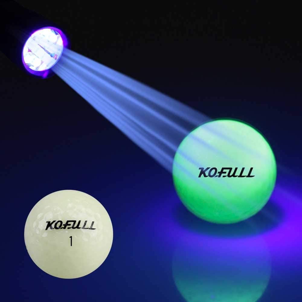Fluorescent ball for practicing golf at night course*