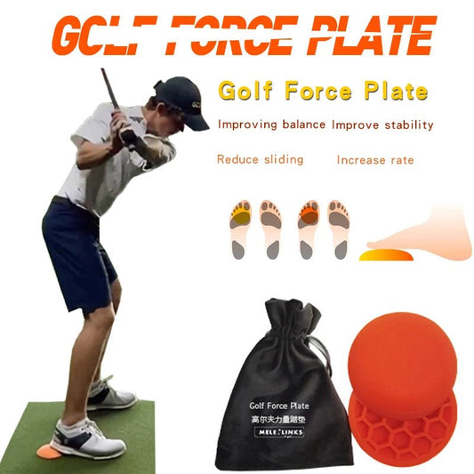 2 Pcs Golf Force Plate Step Pad Training Aid