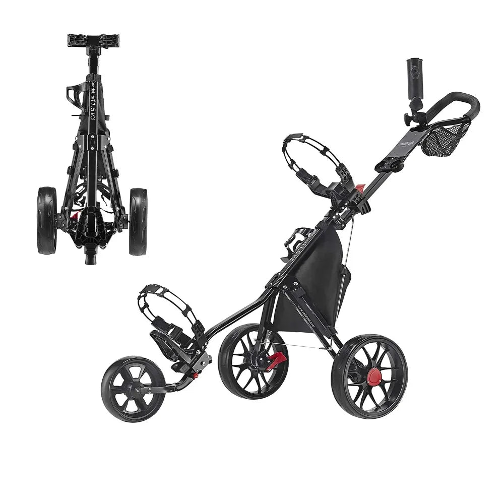 Caddytek CaddyLite 11.5 V3 3 Wheel Golf Push Cart - SuperLite Deluxe, Lightweight, Easy To Fold