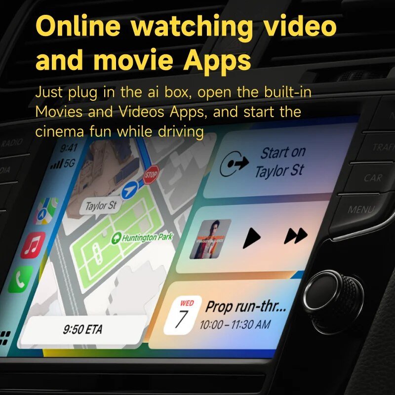 CarPlay Box QCM6125 8-Core Android 12 8+128GB Wireless CarPlay Android Auto YouTube Netflix IPTV 4G LTE GPS Play Store
