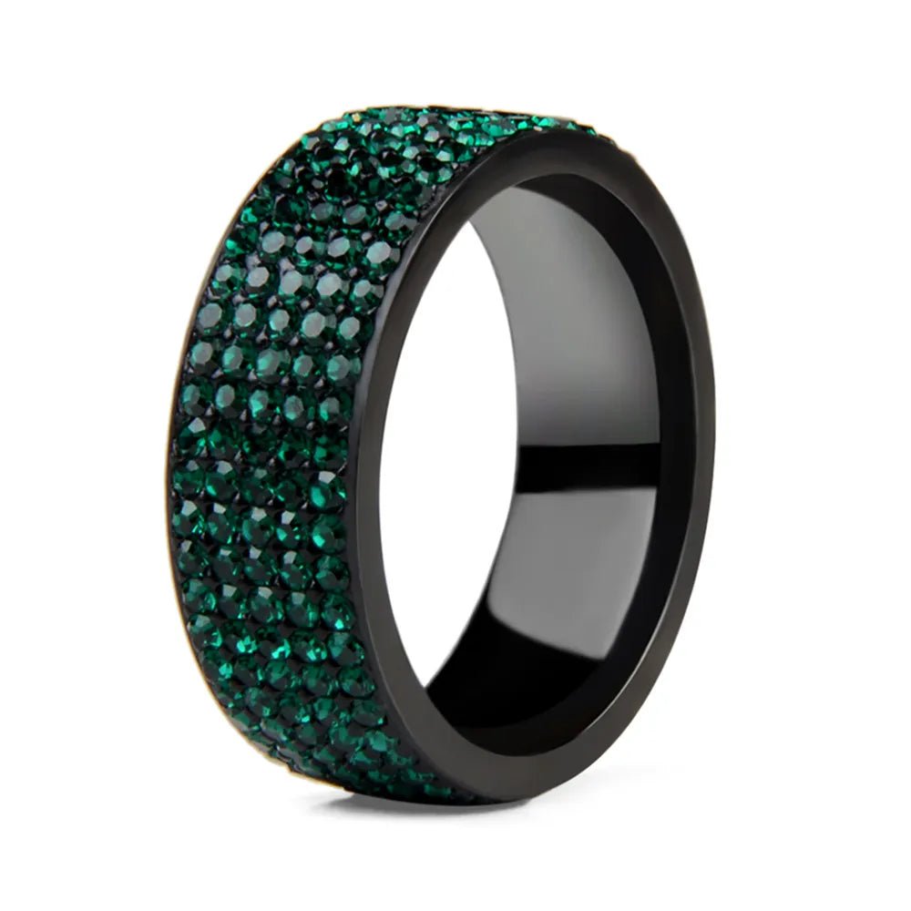 High Quality Punk Rock Stainless Steel Black Ring