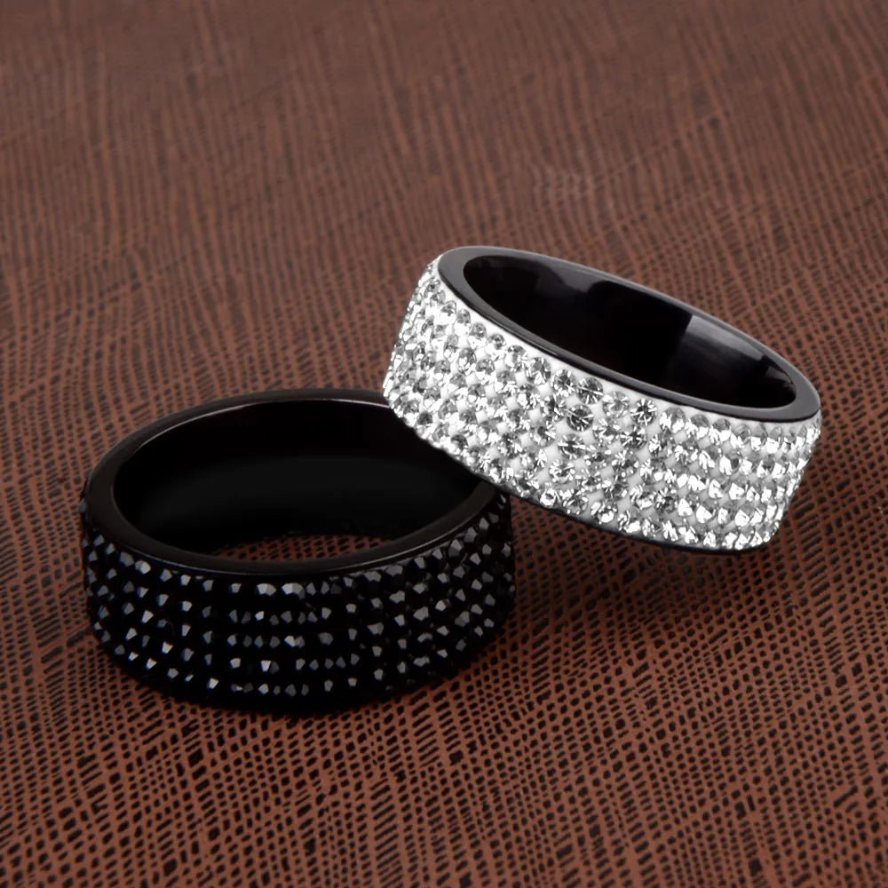 High Quality Punk Rock Stainless Steel Black Ring