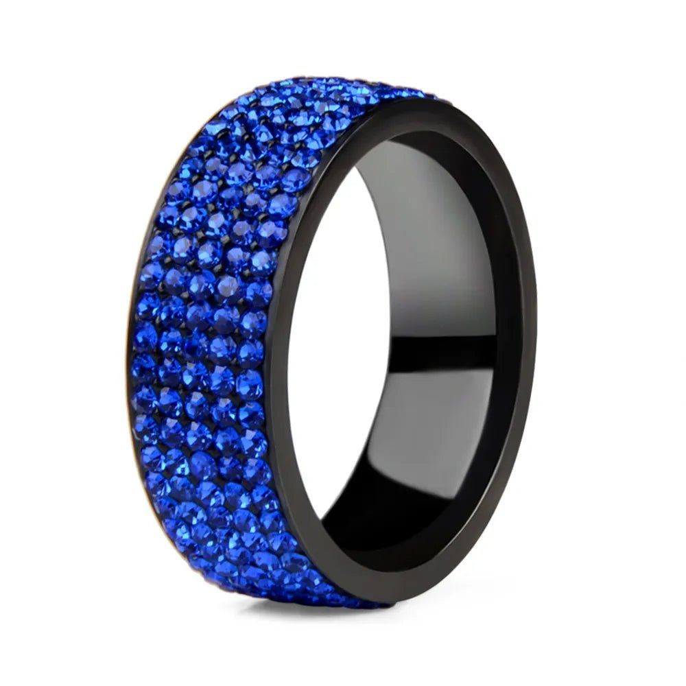 High Quality Punk Rock Stainless Steel Black Ring