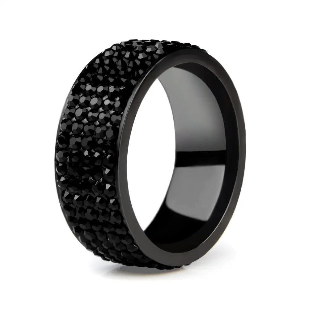 High Quality Punk Rock Stainless Steel Black Ring