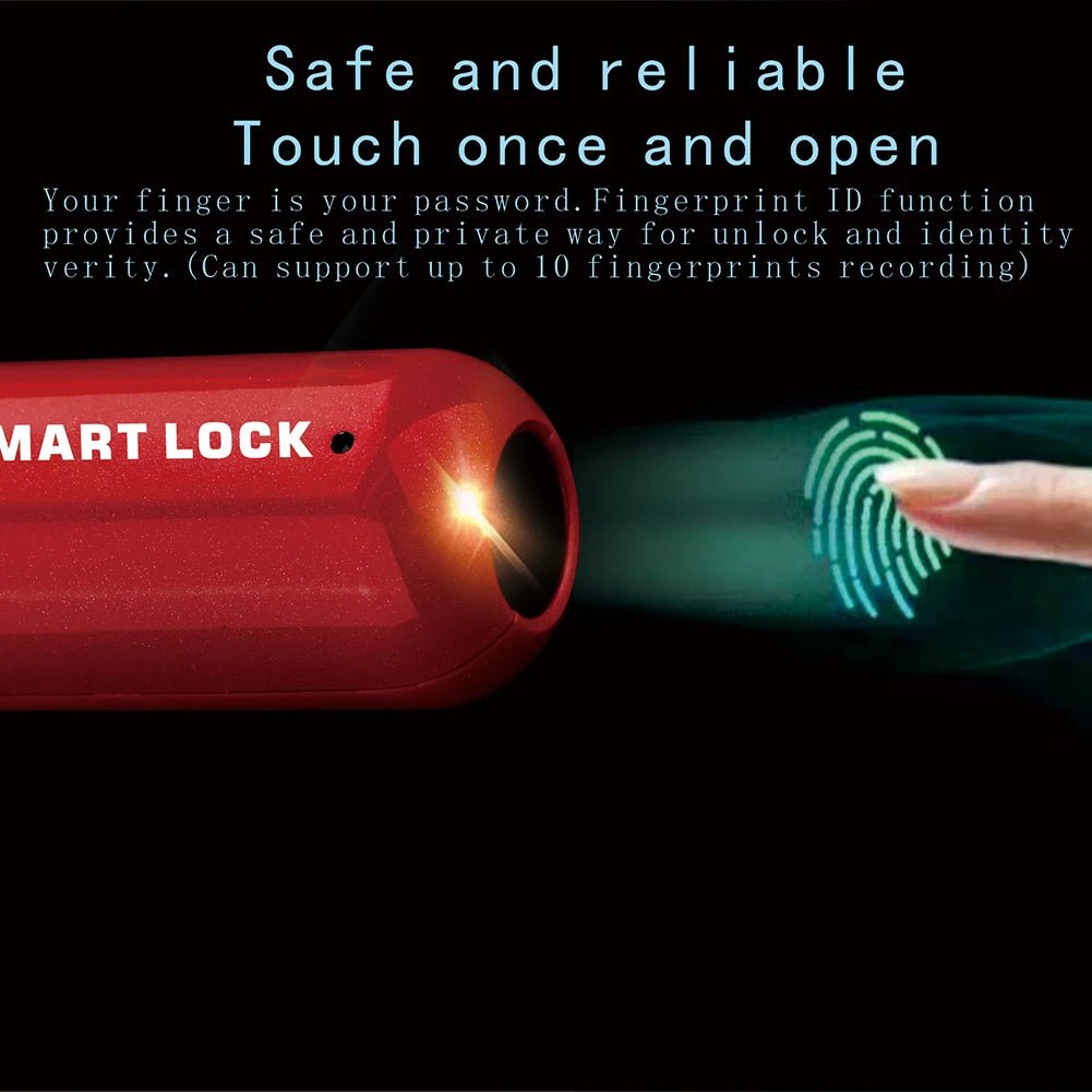 Mini Fingerprint Padlock Smart Touch Fingerprint Door Lock USB Keyless Anti Theft Lock For Travel Case Drawer Cabinet Lock