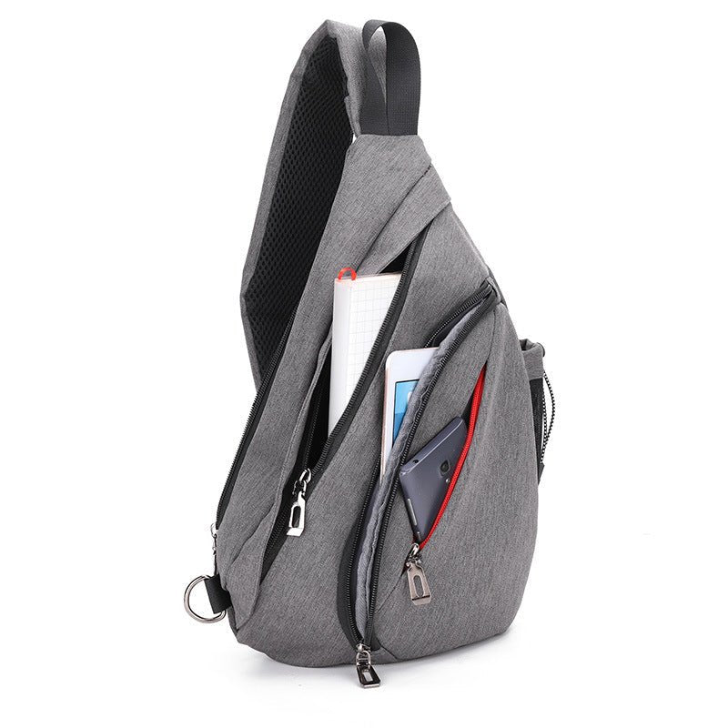 New mens close-fitting simple chest, multi-function messenger bag