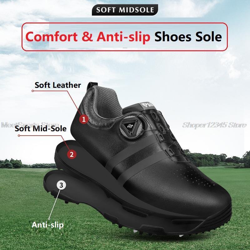 Pgm Golf Shoes Men Rotating Shoelaces (3 Styles)*