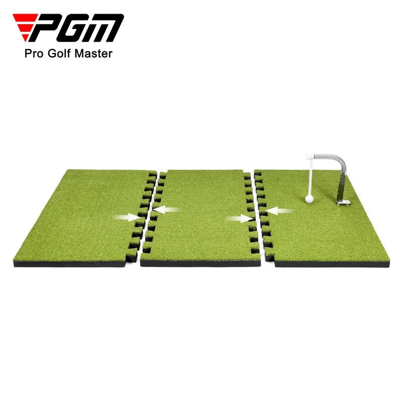 PGM Golf Swing Practitioner Spliced Strike Mat with 360 ° Rotation and Adjustable Height Training Pad HL012