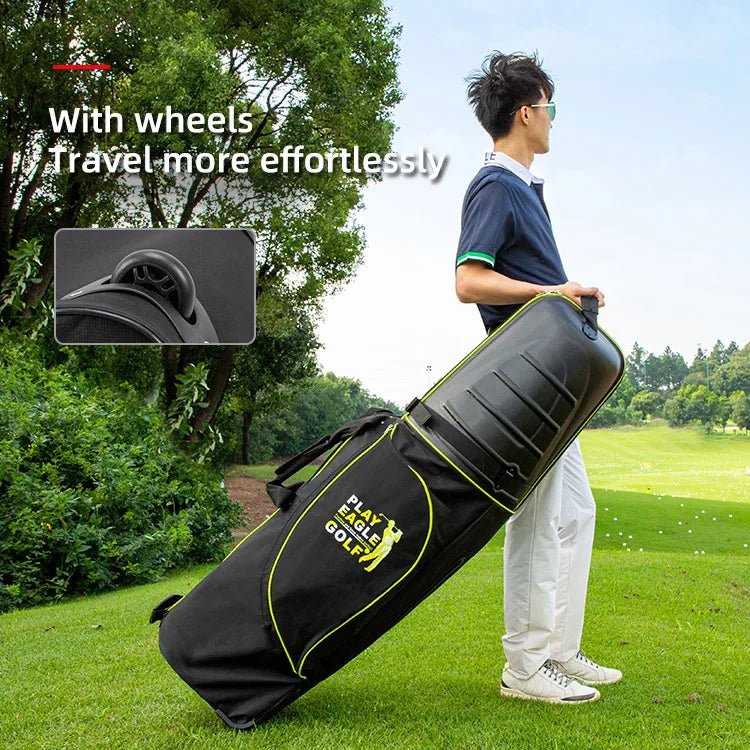 PlayEagle Golf Travel Bag with Wheels Folding Hard Top Golf Airplane Cover Golf Aviation Hardcase Golf Bag golf supplies YKB01