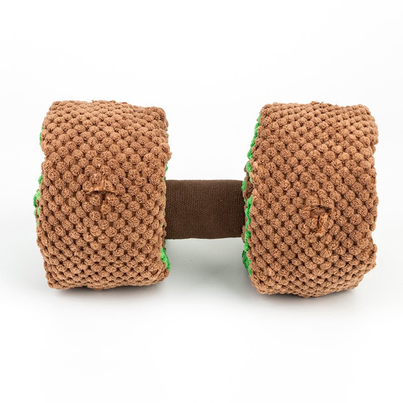 Plush Interactive Dumbbell Snuffle Toys Interactive  Toy Dog Foraging Instinct Training, Treat Dispensing