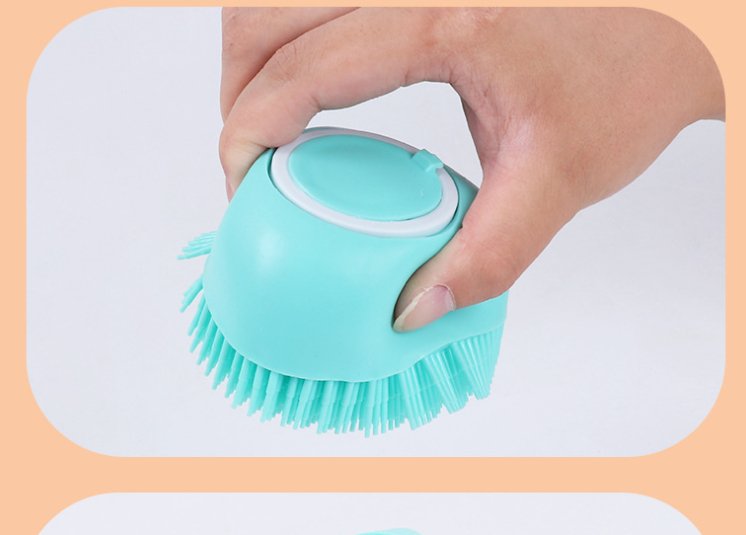 Shampoo Dispensing Silicone Dog Bath Brush