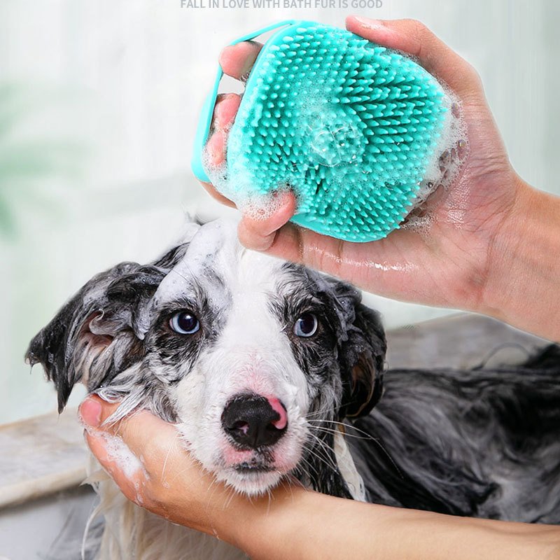 Shampoo Dispensing Silicone Dog Bath Brush