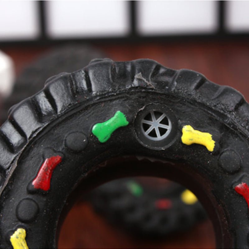 Small Tire Pet Squeeky Dog Toy