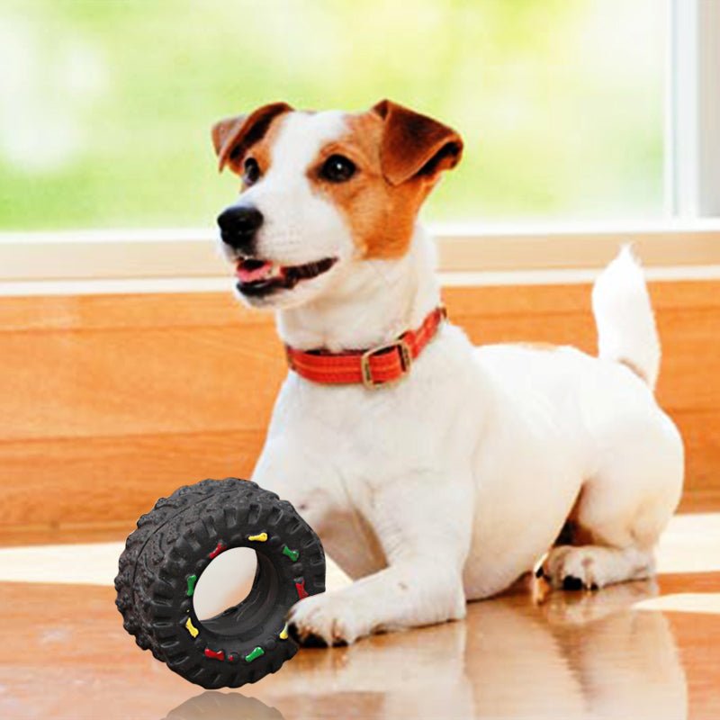 Small Tire Pet Squeeky Dog Toy