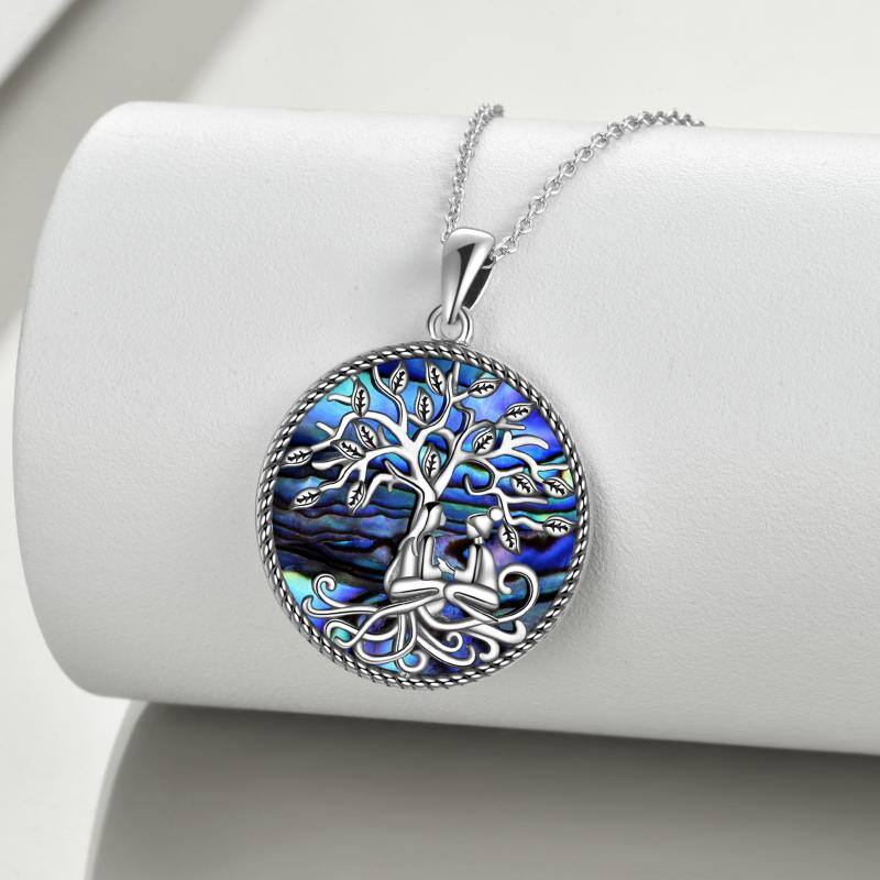 Sterling Silver Celtic Tree of Life Abalone Pendant