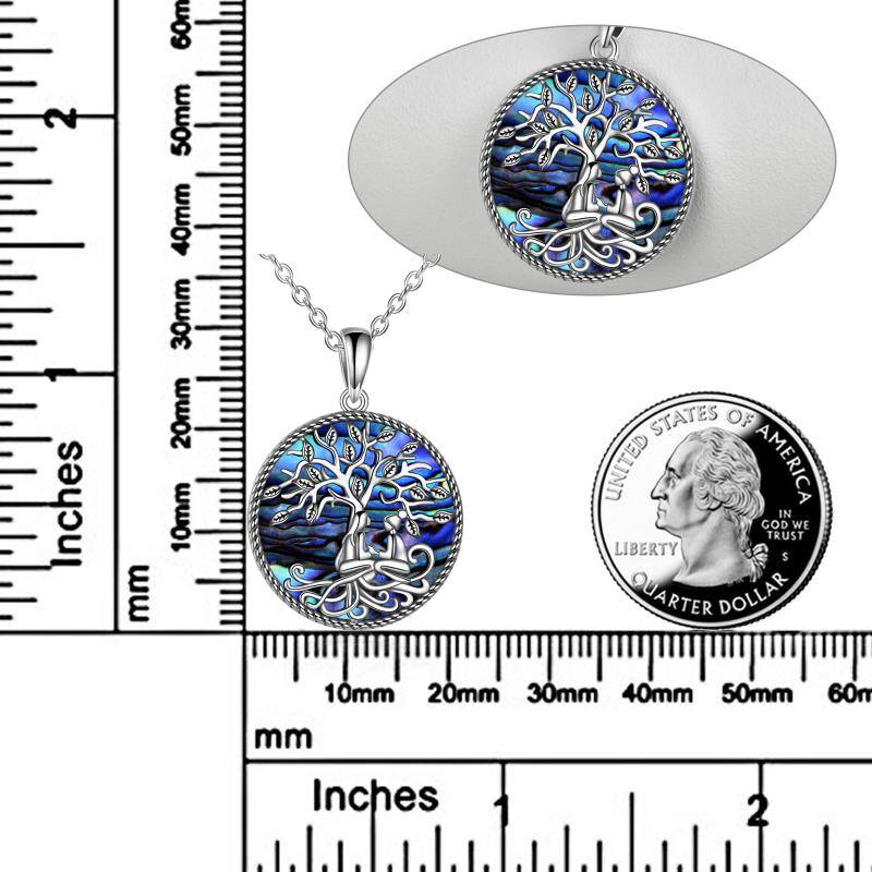 Sterling Silver Celtic Tree of Life Abalone Pendant