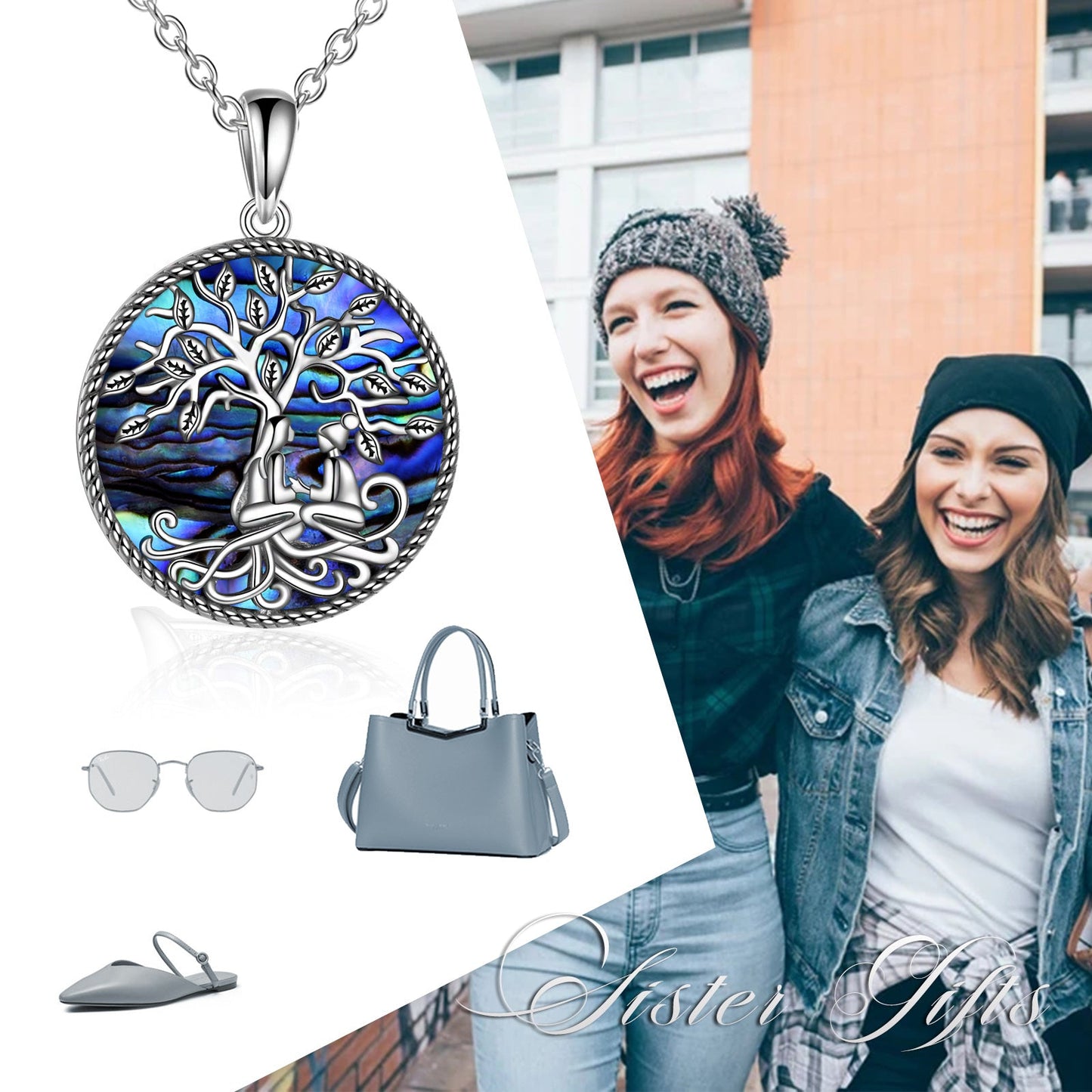 Sterling Silver Celtic Tree of Life Abalone Pendant