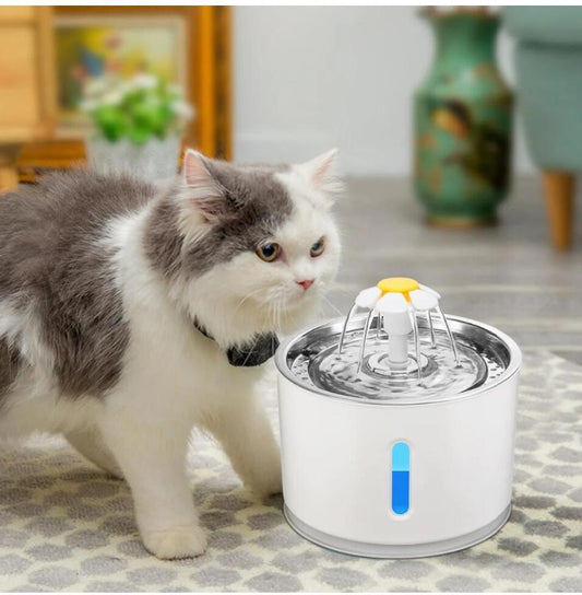 USB Powered Automatic Pet Water Fountain With LED Lighting